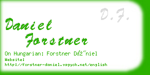 daniel forstner business card